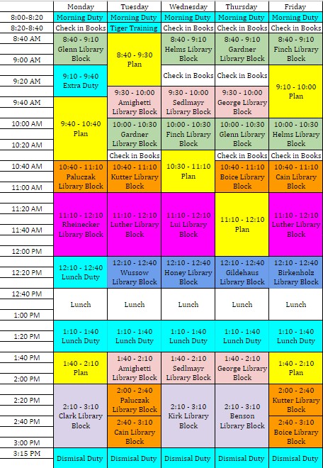 Library Schedule 22-23